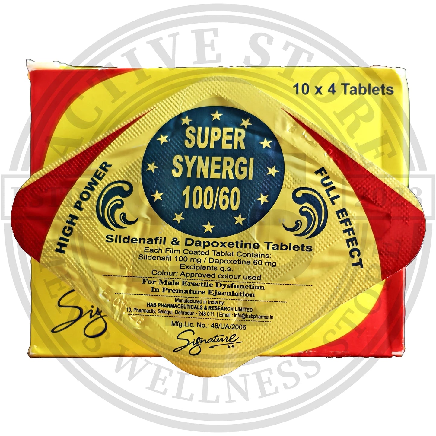 Super Synergi 100/60 Tablets - Dual Action Formula (Pack of 4)