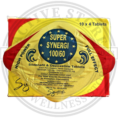 Super Synergi 100/60 Tablets - Dual Action Formula (Pack of 4)