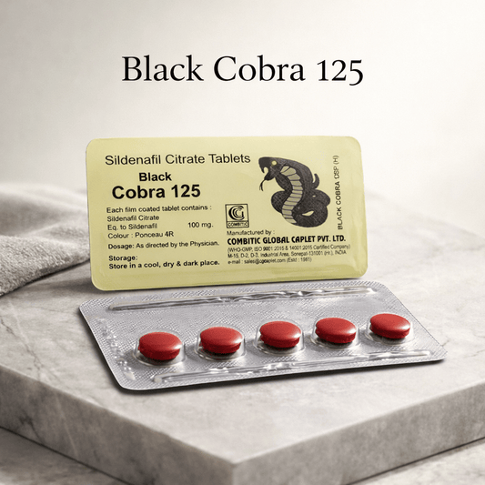 Black Cobra 125 by C0mbitic Global C@plet Pvt Ltd - 5 Tabs Packing. - CurePill