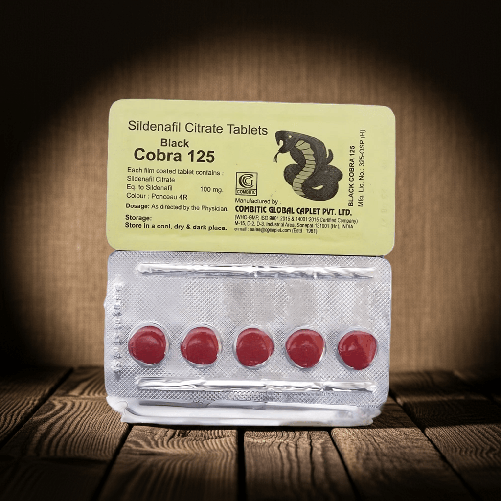 Black Cobra 125 by C0mbitic Global C@plet Pvt Ltd - 5 Tabs Packing. - CurePill