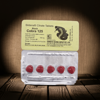 Black Cobra 125 by C0mbitic Global C@plet Pvt Ltd - 5 Tabs Packing. - CurePill