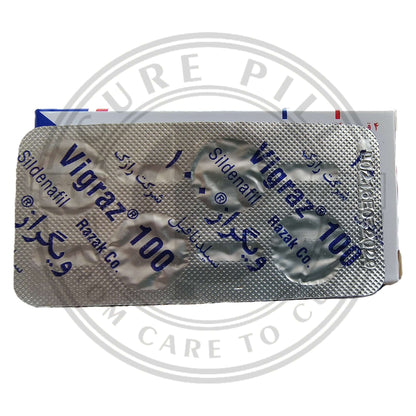 Vigr@z 100mg Tablet - Original Silden@ - fil by Razzaq Pharma Iran. - CurePill
