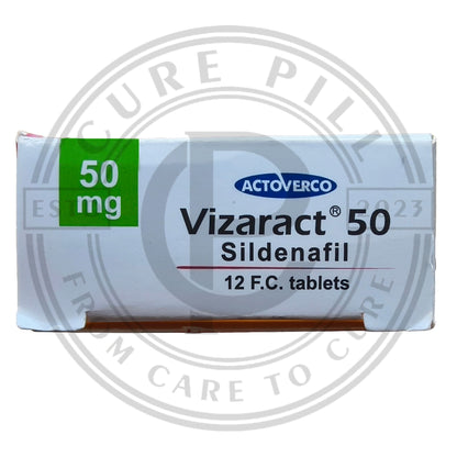 Vizaract 50mg (Silden@fil 50) Iranian Imported Tablets by Actoverco | 12 Tablets Pack Vi@gr@ Alternative - CurePill